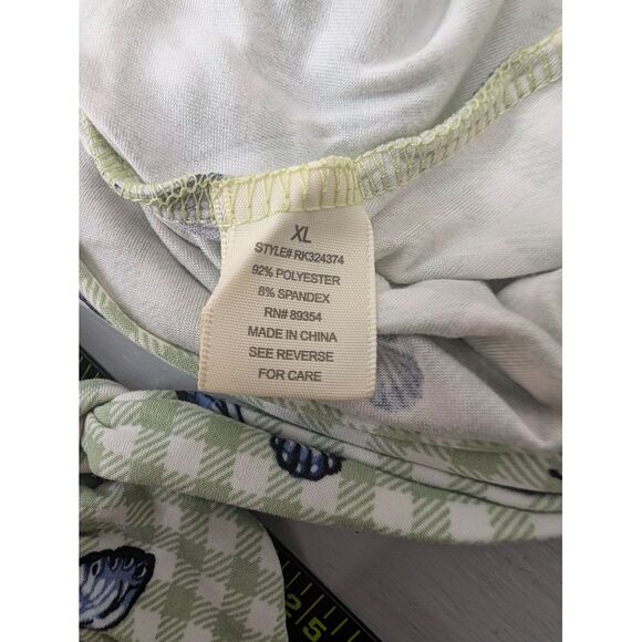 No Comment NY-LA Crop Top Front Tie Butterfly Pattern Stretch Women's XL NWT - Picture 6 of 10